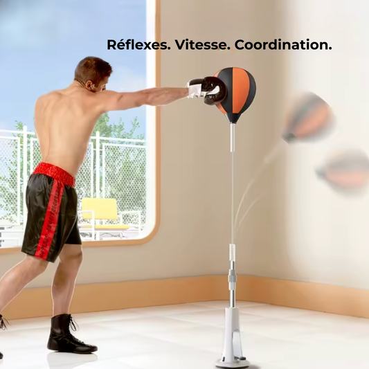 🥊 Punching Ball sur Pied – Améliore Vitesse, Réflexes et Coordination